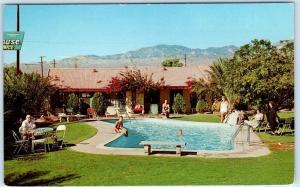 DESERT HOT SPRINGS, California CA   Roadside THE TOWN HOUSE Pool c1960s Postcard