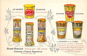 Verre Vosfien Chopes & Tubes Assortis Advertising Unused 