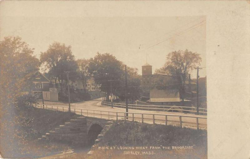 Shirley Massachsuetts looking west down Main St real photo pc Z21081