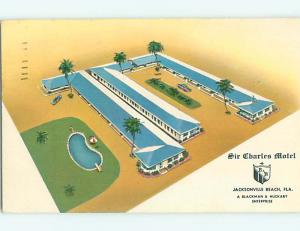 1950's SIR CHARLES MOTEL Jacksonville Beach Florida FL s8003