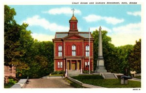 Maine Bath  Court House and Soldiers Monument