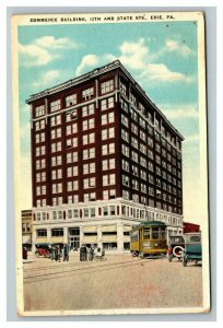 Vintage 1923 Postcard Commerce Building 12th & State Street Erie Pennsylvania