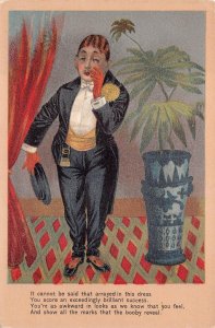 WELL DRESSED POOR MAN McLOUGHLIN BROS. COMIC TRADE CARD (c. 1900)