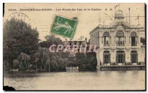 Old Postcard Enghien les Bains The Banks Lake and Casino