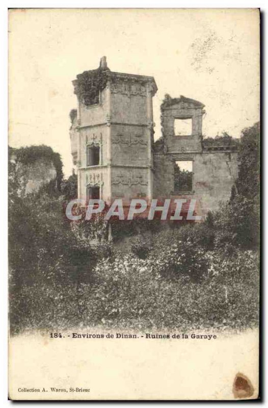 Old Postcard Environs de Dinan Ruins Garaye