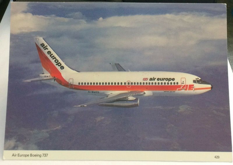 Postcard Transport Aircraft Boeing 737 Air Europe - unposted