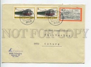 446656 GERMANY WEST BERLIN 1975 year real posted Coburg train stamp