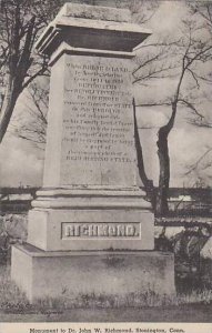 Connecticut Stonington Monument To Dr John W Richmond  Albertype