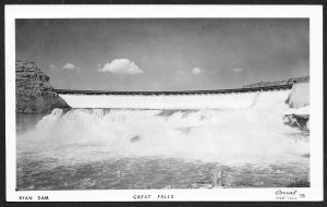 Great Falls Ryan Dam Montana RPPC Unused c1940s