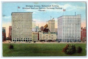 1916 Michigan Avenue McCormick Building Stratford Chicago Illinois IL Postcard 