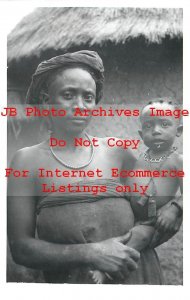 Native Ethnic Culture Costume, Photo, Nigeria, Lagos, Woman with Baby