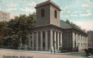 Vintage Postcard 1908 Kings Chapel Historical Church Boston Massachusetts MA