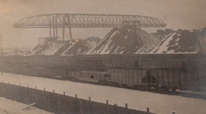 RPPC  PRR  Pennsylvania Railroad  Coal Yard Cars Real Photo  Postcard