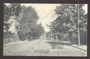 POTTSVILLE PENNSYLVANIA PA. NORTH CENTER STREET SCENE VINTAGE POSTCARD