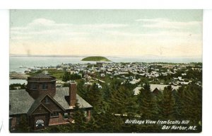 ME - Bar Harbor. Bird's Eye View from Scotts Hill