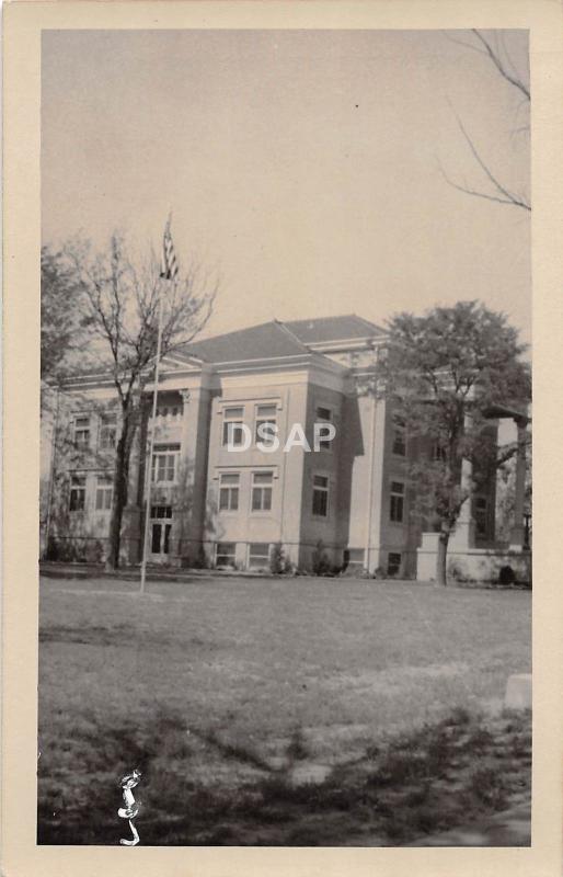 A29/ Sharon Springs Kansas Ks Real Photo RPPC Postcard Court House Building