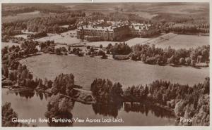 Gleneagles Hotel Loch Laich Aerial Real Photo Postcard