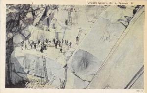 Granite Quarry at Barre VT, Vermont - pm 1938 - Linen