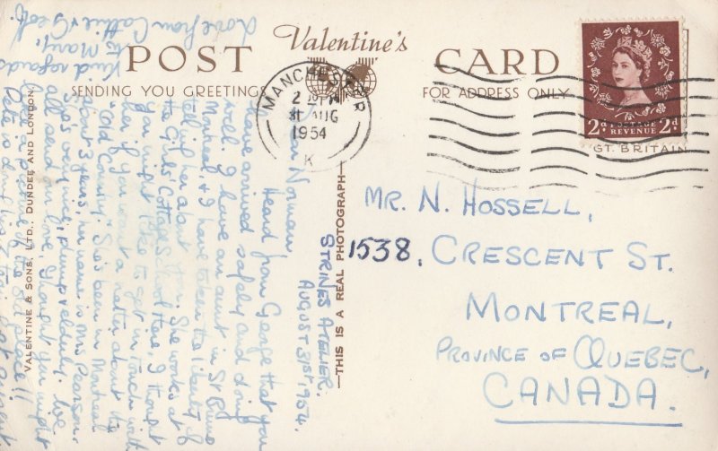 VINTAGE OXFORD ROAD MANCHESTER VALENTINES POST CARD