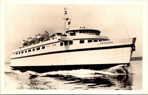 Real Photo Postcard The New Flagship of Puget Sound M.V. Chinook~134789