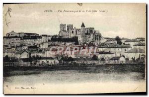 Old Postcard Auch Panoramic View of the City Levant Riviera