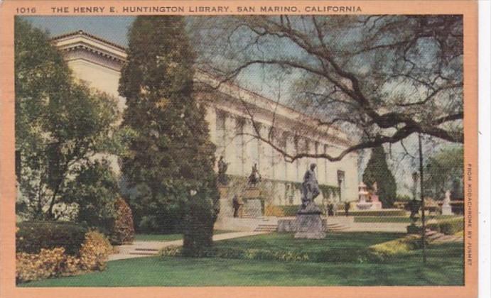 California San Marino The Henry E Huntington Library 1948