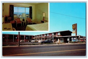 c1950's Jolly Knight Motel Inc. & Restaurant Multiview Newport Oregon Postcard