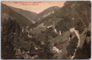 VINTAGE POSTCARD A MOUNTAIN VILLAGE SCENE IN THE BLACK FOREST OF GERMANY 1910s