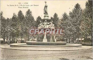 Postcard Old Lyon Statue of the City of Lyon by Bonnet Place Morand