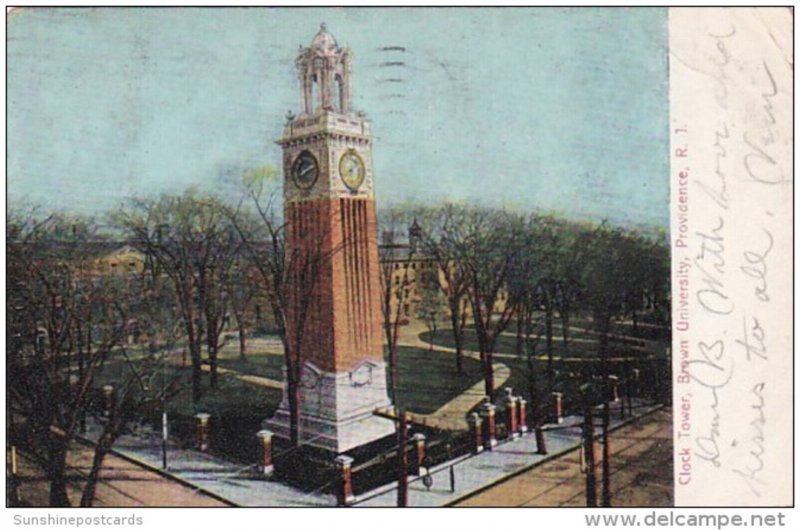Rhode Island Clock Tower Brown University 1909