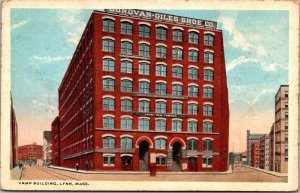 View of Vamp Building, Donovan-Giles Shoe Co, Lynn MA Vintage Postcard Q80