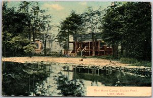 1914 Redman's Camp Sluice Pond Lynn Massachusetts MA House Posted Postcard