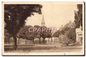 Old Postcard Montdidier Square War Memorial and view of the St. Peter & # 39e...