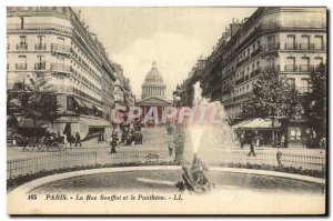 Old Postcard Paris La Rue Soufflot and the Pantheon