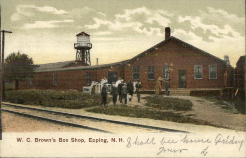 Epping NH WC Brown's Box Shop c1910 Postcard