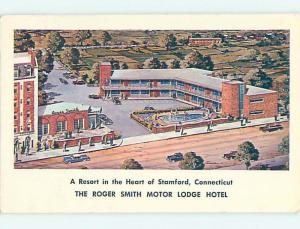 Pre-1980 ROGER SMITH MOTOR LODGE MOTEL Stamford Connecticut CT s7368