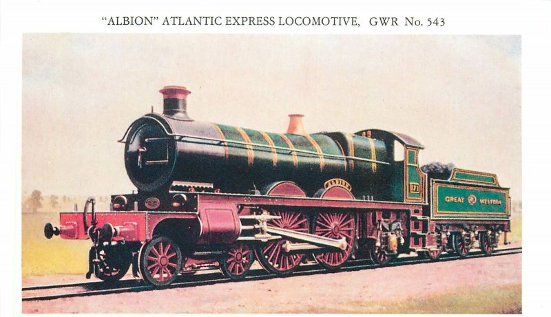 Railroadiana repro pictorial train locomotive railroad Albion Atlantic Express