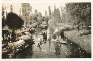 RPPC Xochimilco, Mexico - Party Boats and Floating Garders