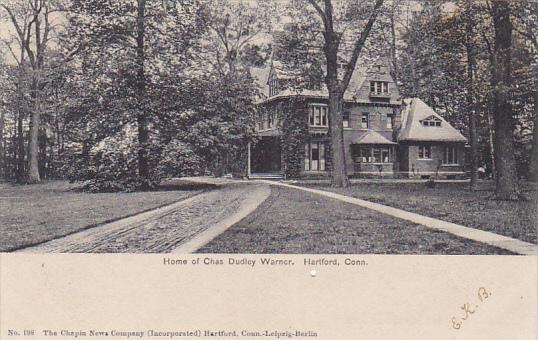 Connecticut Hartford Home Of Chas Dudley Warner