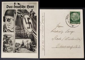 GERMANY THIRD 3rd REICH ORIGINAL POSTCARD UNSERE WEHRMACHT