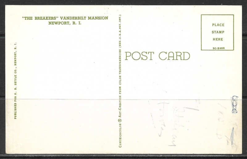 Rhode Island, Newport - The Breakers - Vanderbilt Mansion - [RI-148]