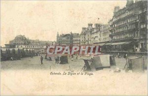 Old Postcard Ostend Beach and La Digue