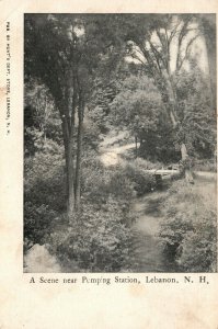 Vintage Postcard 1900's Scene near Pumping Station Lebanon New Hampshire NH