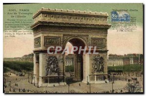 Old Postcard Paris Arc de Triomphe Etoile