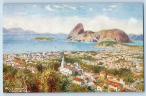 Rio De Janeiro Brazil Postcard Entrance to Bahia c1910 RMSP Oilette Tuck Art