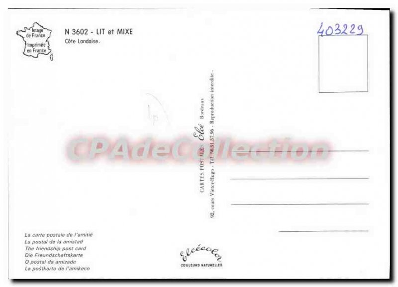 Postcard Modern Bed And Mixed Cap De L'Homy Beach