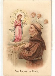 ISan antonio de Padua Old vintage Spanish religious postcard