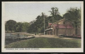 Rosewell's Boat House, Walton On Thames, England, Early Hand Colored Postcard
