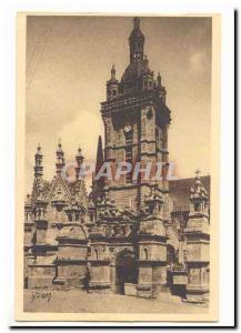 St Thegonnec Old Postcard L & # 39eglise (16th) Facade and porch