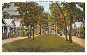 OCEAN GROVE, NJ New Jersey    TENTS & AUDITORIUM      c1920's Postcard